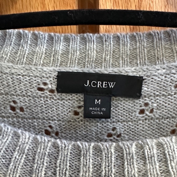 J. Crew Light Gray Crew Neck Sweater - Picture 2 of 4